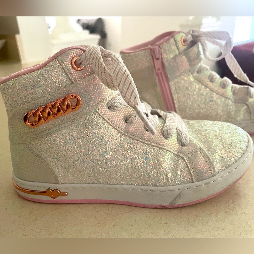 Sparkly Pink and Gold Kids Shoes